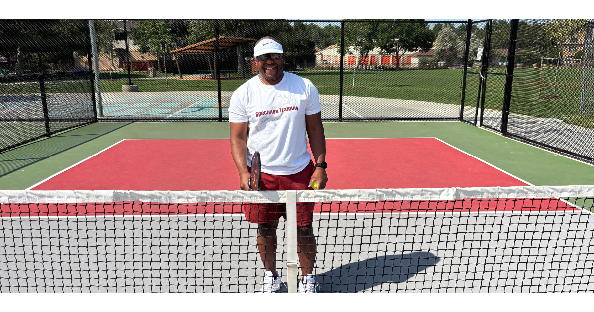 Eric on the pickleball court