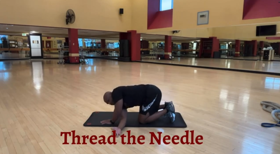 Eric doing Thread the Needle